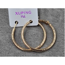 Сережки кільця  M&L Xuping 2 мм 30 мм колір 18к