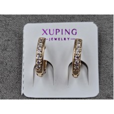 Сережки Xuping 2,5 мм висота 13 мм круглий замок колір 18к