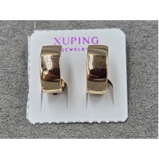 Сережки Xuping 5,5 мм висота 12,5 мм круглий замок колір 18к
