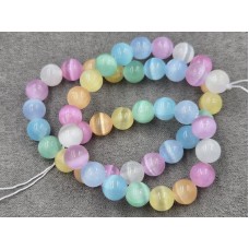 Селенит микс 8,5 мм (эффект кошачьего глаза) длина 38-39 см 