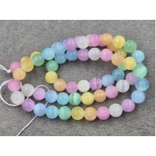 Селенит микс 6,5 мм (эффект кошачьего глаза) длина 38-39 см 