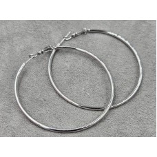 Сережки кільця M&L Xuping 2 мм діаметр 55 мм родій