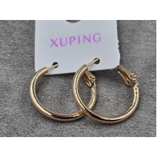 Сережки кільця  Xuping 2 мм діаметр 20 мм колір 18к