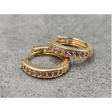 Серьги Xuping 2,5 мм высота 12 мм круглый замок цвет 18к