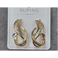 Сережки Xuping 8 мм висота 25 мм англійський замок колір 18к