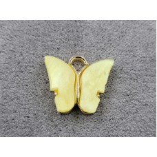 Подвеска бабочка 13*14 мм в металле лимонного цвета