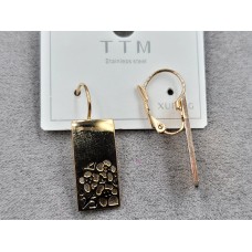 Серьги ТТМ Xuping 10 мм в. 28 мм розовое золото